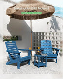 Adirondack Chairs Set of 2, Outdoor Fire Pit Chairs, HDPE All-Weather Adirondack Chairs with Cup Holder, Lawn Chair for Deck, Patio, Garden (NavyBlue) by GreenHaven Gardens