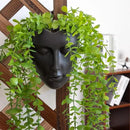 GDYOOSHOW 6.7" Tall Hanging Planter Wall Flower Pot for Garden Balcony Indoor or Outdoor (Black Resin) by CozyNest Decor
