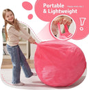 Homguava 2FT Bean Bag Chair,Teardrop Bean Bags Small Beanbag Chair with Memory Foam Filled and Ultra Soft Corduroy Cover for Living Room, Bedroom (Small,Pink) by TinyTreasures Baby Boutique