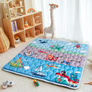 Baby Play Mat, 50x50 Playpen Mat with Super Soft Touch, Activity Mat with Upgraded Anti-Slip Bottom, Machine Washable Crawling Mat for Floor & Picnic (Vehicles) by TinyTreasures Baby Boutique