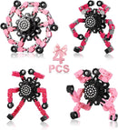 Fidget Toys for Girls, Birthday Gifts for 4 5 6 7 8 9 10 11 12 Year Old Girls Boys, Pink Transformable Fidget Spinners for Kids, Stocking Stuffers for Kids Adults Party Favors Toy by TinyTreasures Baby Boutique