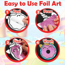 FUNNYB&G Foil Art Craft Activity for Kids - Gift for Girls Crafts for Kids Fun Art Supplies DIY Creative Travel Toy, Birthday Gift Party Favor Toys for Girls Boys 4 5 6 7 8 9 Years Old (Food) by TinyTreasures Baby Boutique