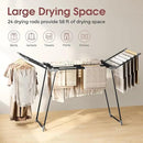 APEXCHASER Clothes Drying Rack Foldable, Large Drying Rack Clothing, Winged Laundry Rack Folding Indoor Outdoor, Metal Clothes Airer for Bedding Towel Sweater Heavy Duty, 68.9" X 23.6" X 41.3", Black by CozyNest Decor