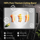 Titanium Cutting Boards for Kitchen Non Toxic Chopping Board with Handle Large Big Small Kitchen Meat Butcher Block 2 in 1 Pure Titanium and Wheat Straw PP Not Wood Bamboo Plastic Teak Grey/Beige by CozyNest Decor