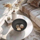 Large Decorative Resin Bowl, Modern Handicraft Bowls for Home Decor, Decorative Fruit Bowl for Kitchen Counter, Stylish Key Bowl for Entry Table, Artificial Stone Black by CozyNest Decor