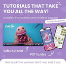 Cookie Box Crochet Kit for Beginners - Learn to Craft Amigurumi Stuffed Animals - Knitting Gift for Kids and Adults - Beginner-Friendly Yarn - Stitch-by-Stitch Video Tutorial - Jellyfish Jenny by TinyTreasures Baby Boutique