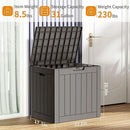 31 Gallon Resin Deck Box, Lockable Patio Outdoor Storage Box for Furniture, Garden Tools and Tools Storage, Waterproof Outside Storage Boxes - Grey by CozyNest Decor