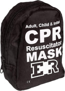 Ever Ready First Aid Adult and Infant CPR Mask Combo Kit with 2 Valves with Pair of Vinyl Gloves & 2 Alcohol Prep Pads - Tactical Black - 2 Count by TinyTreasures Baby Boutique