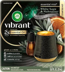 AIR WICK Essential Mist - Starter Kit White Sage & Mahogany, Air Freshener, Essential Oils by CozyNest Decor