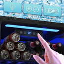 Beverage Fridge, 130 Can Mini Fridge With Glass Door, Beverage Cooler Refrigerator, Wine Drink Beer Cooler, Adjustable Shelves & Digital Temperature Display by CozyNest Decor