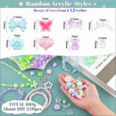 Assorted 180-240PCS Acrylic Beads for Bracelet Making, Flower Bow Butterfly Candy GummyBear Aesthetic Bracelet Charms,Cute Beads for Jewelry Making DIY Necklace Keychain Phone Charm by TinyTreasures Baby Boutique