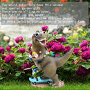 Garden Statue Outdoor Decoration, Cool Dinosaur Play Skateboard with Gnomes Figurines, Indoor Outdoor Decor Art for Patio Lawn Yard, Housewarming Garden Gift… by GreenHaven Gardens