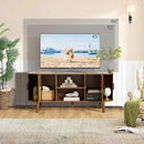51" Fluted TV Stand, Mid-Century Modern Entertainment Center for Tvs up to 60" with Drawers and Fluted Doors, Curved TV Media Console Table with Sliding Doors for Living Room, Bedroom (51") by CozyNest Decor