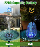 SZMP Solar Fountain Pump Upgraded 100% Glass Panel, 3.5W Solar Powered Fountain Built-in 2000 Battery with 7 Nozzle & 4 Fixer, Solar Fountain for Bird Bath, Pond, Fish Tank, Outdoor (Colorful) by GreenHaven Gardens