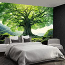 FENDROM Nature Green Big Tree Wall Tapestry Landscape Forest Mountains Sunshine Through Tree of life 3D Print Wall Art for Bedroom Living Room Dorm Decor by CozyNest Decor