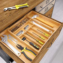 BAMEOS drawer organizer flatware organizer cutlery tray silverware organizer expandable adjustable bamboo drawer organizer kitchen bathroom by CozyNest Decor