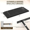32" Floating Shelves for Wall, 12" Deep Slim Black Floating Shelves, Wall-Mounted Shelves for Bedroom, Living Room, Kitchen, Bathroom - Set of 2 by CozyNest Decor