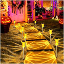 DenicMic Solar Lights Outdoor Pathway Lights LED Waterproof Acrylic Lamp Head Stainless Steel Stake for Yard Garden Landscape Path Walkway Driveway Patio Lawn (Orange 10Pack) by GreenHaven Gardens