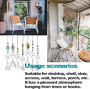 H&D HYALINE & DORA Set 7 Crystal Rainbow Suncatcher Glass Bead Chain Fengshui Hanging Pendant for Window Garden Party