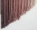 Macrame Boho Wall Decor - Pink Yarn Wall Hanging, 20" Circle Hoop by CozyNest Decor