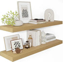 12 Inch Deep Floating Shelves 36 inch Long, 36 x 12 Wide Wall Shelves with Invisible Brackets, Heavy Duty Shelf for Bedroom Bathroom Living Room Kitchen Office Home Decor, Modern Shelf Set of 2, Oak by CozyNest Decor