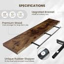48 Inch Floating Shelves for Wall - 10 Inch Deep Fireplace Mantel Shelf - Wood Floating Shelves for Wall - Large Storage Shelves Wall Mount for Living Room & Bedroom - Rustic Brown - Set of 1 by CozyNest Decor