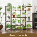 Bamworld Large Plant Stand Indoor Plant Shelf Outdoor Tall Wood Plant Holder for Living Room Multiple Plants Patio Balcony Garden 17 Pots by GreenHaven Gardens