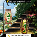 Larekook Outdoor Solar Lantern-Waterproof Hummingbird Hanging Metal Decorative Lights for Patio Table Garden Pathway Yard with Super Bright Warm White LED,Large Solar Panels,Auto On/Off Sensor by GreenHaven Gardens