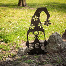 RealSteel Metal Garden Gnomes Outdoor – Steel 4 Pack Lawn Ornaments & Statues, Funny Yard Decor, Weatherproof Garden Decoration, Gift for Gardeners by GreenHaven Gardens