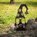 RealSteel Metal Garden Gnomes Outdoor – Steel 4 Pack Lawn Ornaments & Statues, Funny Yard Decor, Weatherproof Garden Decoration, Gift for Gardeners (Rust) by GreenHaven Gardens