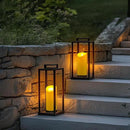 Homemory 4"x9" Outdoor Waterproof Flameless Candles with Timers and Remote Control, Battery Operated Candles, LED Plastic Candles, Dark Ivory, Set of 2 by CozyNest Decor