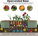 8x2ft Oval Galvanized Raised Garden Bed Kits 16" Tall Outdoor Large Metal Modular Planter Box 9-in-1 Raised Beds for Gardening,Vegetables,Fruits,Flowers & Herbs (Green) by GreenHaven Gardens