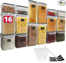 Reli. Airtight Food Storage Containers with Lids (16 Sets) | Kitchen Organizers and Storage Pantry Organizers | BPA Free Plastic Food Containers | Super Variety Pack w/Measuring Cup, 18 Labels, Pen by CozyNest Decor