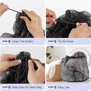 4Pcs Mesh Laundry Bags Washing Machine Mesh Wash Bags Jumbo for Delicates Clothes,Bed Linen,Toys with Drawstring Closure Sturdy (Black, Pack 4 Pcs) by TinyTreasures Baby Boutique
