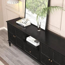 ARTPOWER 67'' Mid-Century Modern TV Stand with Storage Drawer and Doors, Long TV Stand with Adjustable Shelves for 75 Inch TV for Living Room, Bedroom, Black by CozyNest Decor