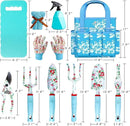 Gifts for Mom, JUMPHIGH Womens Gardening Gifts Set, Floral Gardening Tools with Tote Bag, Gifts for Her for Girlfriend, Birthday Gifts for Women, Gardening Kit Womens Gifts for Christmas (Blue) by GreenHaven Gardens