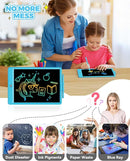 KOKODI 10 Inch LCD Writing Tablet with Anti-Lost Stylus, Erasable Doodle Board Colorful Toddler Drawing Pad, Car Travel School Games Toys for 3 4 5 6 7 8 Kids, Birthday Gift for Girls Boys Adults Blue by TinyTreasures Baby Boutique