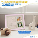 Bubzi Co Footprint & Handprint Keepsake Frame, Baby Memory Display, Nursery Decor, Baby Registry Must-Have, New Parent Gift (Ballet Pink) by TinyTreasures Baby Boutique