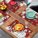 Red Snowman Snowflake Christmas Placemats Set of 4 Seasonal Winter Linen Table Mats 12x18 Inch Xmas Holiday Snow Farmhouse Rustic Washable Place Mat for Party Kitchen Dining Outdoor Indoor Decor by CozyNest Decor