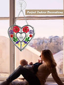 KY&BOSAM Heart Suncatcher Mom Gift Ornament Stained Glass Panles Hangings for Windows Sun Catcher with Pressed Flower Heart in Glass Birthday Gifts for Women Mother`s Day Christmas Home Garden Decor by GreenHaven Gardens