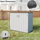 HOMSPARK 37 Cu.Ft Outdoor Storage Shed Weather Resistant, Resin Storage Sheds & Outdoor Storage Box for Backyard Garden Patio Lawn, Multi functional | Double-wall Shed with Lockable Doors,(Light Gray) by GreenHaven Gardens
