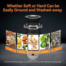 Garbage Disposal, TECASA 1/2 HP Pro Food Waste Coutinuous Feed, Garbage Disposals with Stopper Power Cord, Stainless Steel Grinding System for Kitchen Sink - HyperCrush 50 PRO by CozyNest Decor