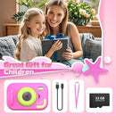 Kids Camera Waterproof, IP68 Underwater Camera for Kids Aged 3-12, HD Kids Digital Camera with 1080P Video Recording, Durable ABS Material, Pool Toys for Boys Girls with 32GB Card (Pink) by TinyTreasures Baby Boutique