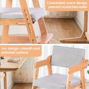 Ezebaby Wooden High Chair, Adjustable Highchair for Toddlers to Teens with Steps, Kids Dining Chair, Study Chair with Removable Cushion (Natural Color) by TinyTreasures Baby Boutique