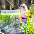 2PCS Fishing Net with Bucket, Telescopic Fishing Landing Net, Collapsible Kids Sand Bucket, Kids Fish Butterfly Catching for Freshwater Saltwater Outdoor Activities by TinyTreasures Baby Boutique