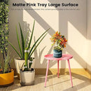 AOJEZOR Side Table: End Table for Any Room - Round Side Tables for Small Spaces - Pink with 3 Legged by CozyNest Decor