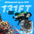 AKASO EK7000 4K30FPS 20MP WiFi Action Camera with EIS Ultra HD 131FT Waterproof Underwater Camera Remote Control 4X Zoom Support External Microphone Black by TinyTreasures Baby Boutique