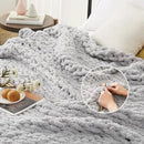 L'AGRATY Chunky Knit Blanket Throw - Soft Chenille Yarn Throw Blanket 60x80: Handmade Thick Cable Knit Crochet Blanket - Large Knit Blanket Chunky Rope Knot Throw Blanket for Couch Sofa Bed Home Decor by CozyNest Decor