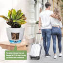 Large Self Watering Pots, 12/10/9 Plastic Planters with High Drainage Holes and Deep Reservoir for Indoor Outdoor Garden Plants and Flowers, White Speckles by GreenHaven Gardens