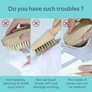BFWood Laundry Stain Brush, Natural Soft Boar Bristles, Removes Tough Stains from Delicate Fabrics Like Knits, Cotton, and Linens, Gentle on Fabrics, No Damage by CozyNest Decor